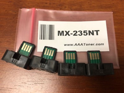 (4) MX-235NT Toner Chip for Sharp AR-5618, 5620, 5623, M182, M202D, M232D Refill