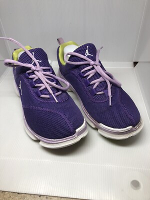 Nike Air Jordan RCVR Size 7Y Or Women 8.5 Purple Yellow Sneakers 487118-508