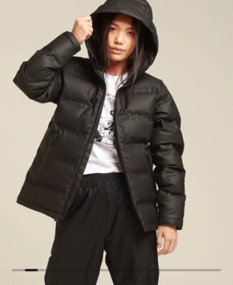 Huffer x Marvel Womens Superdown Jacket Zip Up Hooded Goose