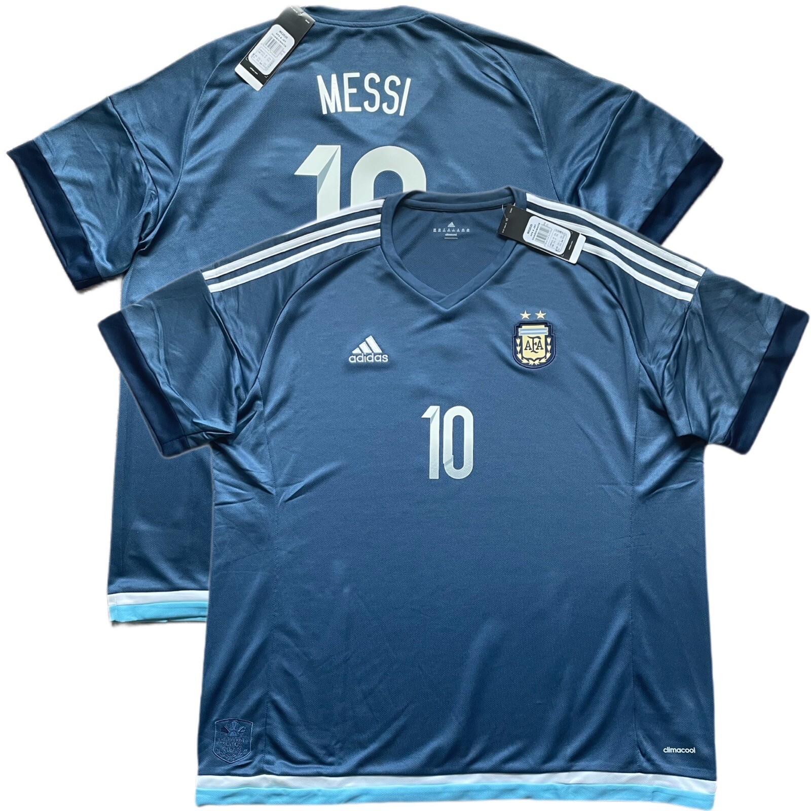 2015/16 Argentina Away Jersey #10 Messi 2XL adidas Soccer Copa America kit