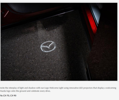 Mazda CX-70 CX-7 90 Logo Welcome Light LED Projection | KMV6V4590