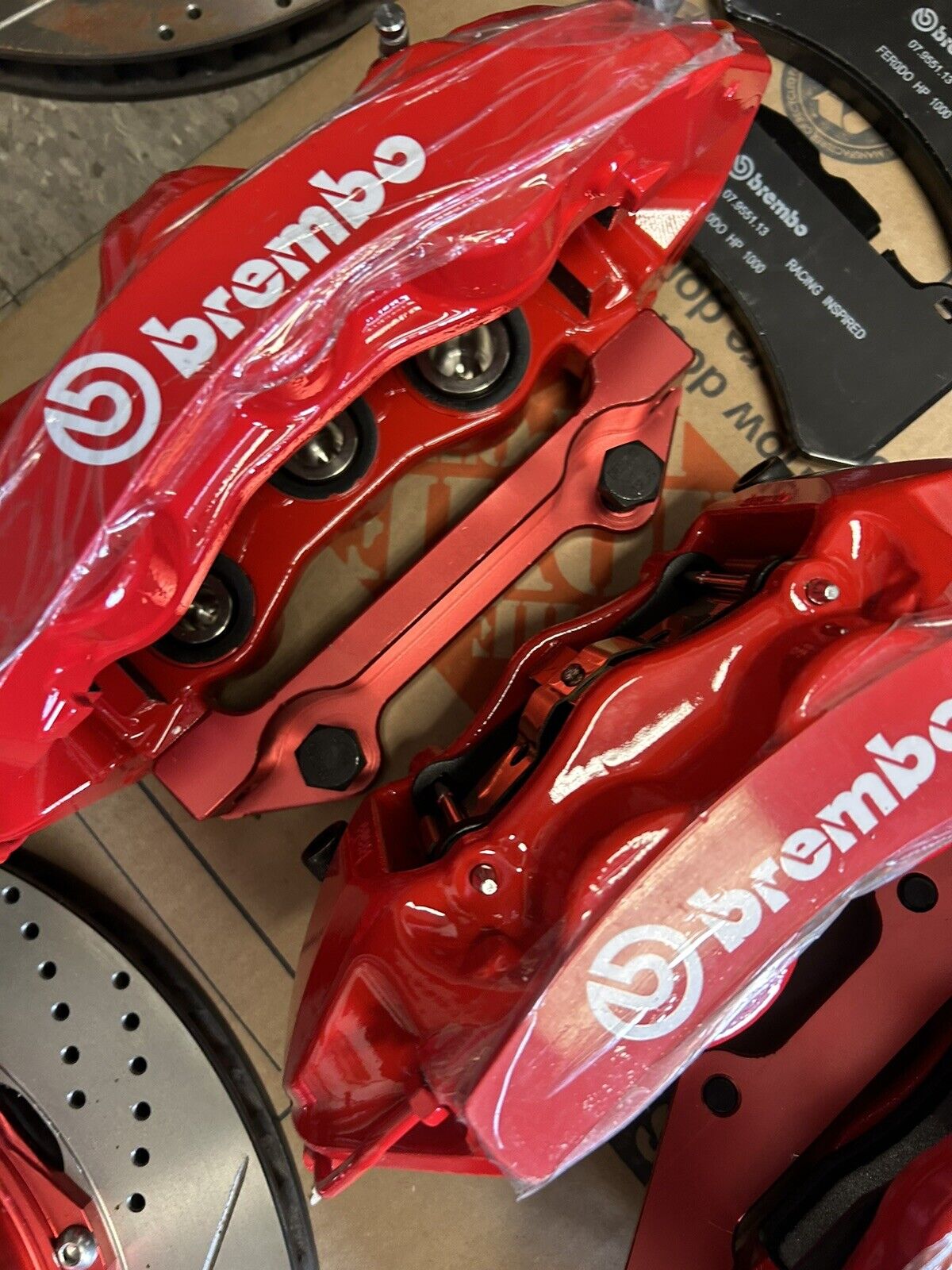 Brembo Gt4 Gt6 Caliper Kit With Rotors, Unknown Brackets