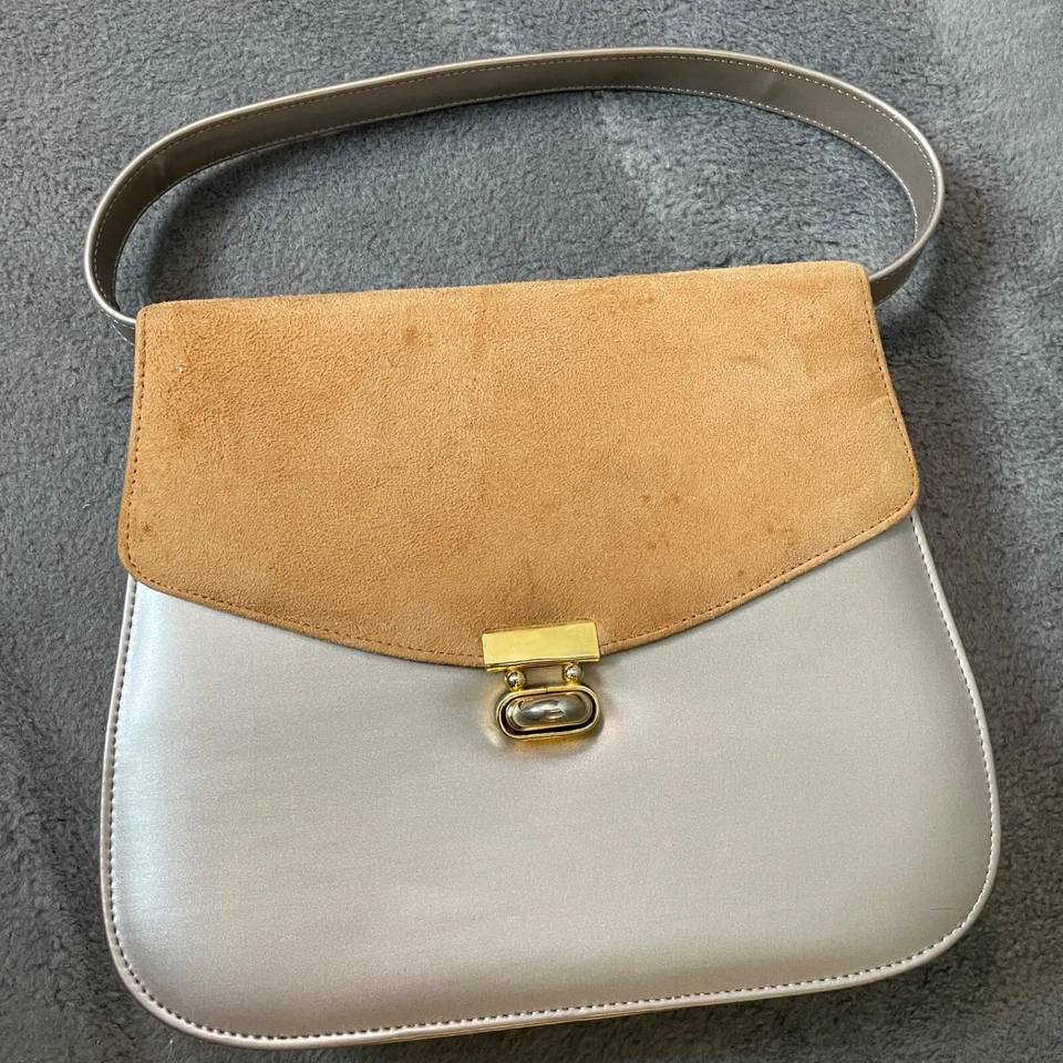 De Colección Life Stride Bolso de Mano Mujer Cartera Plateado Caramelo Bloqueo Giratorio Años 60 Foto 4 de 4