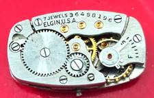 VINTAGE~ELGIN 529~7J USA WATCH MOVEMENT (GOOD BALANCE)