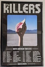 Killers 2018 N America Tour Concert Poster 11 X 17 Framed