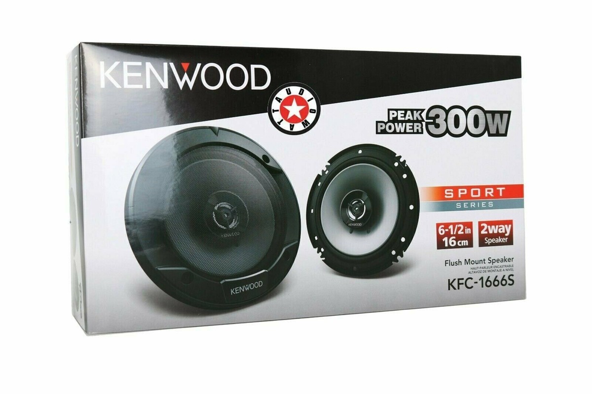 2 Pair Kenwood KFC-1666S 6.5 Inch 300 Watt 2-Way Car Audio Door