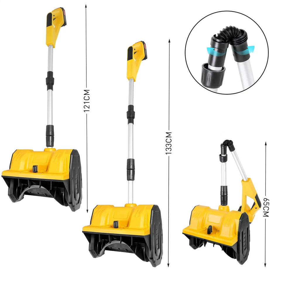Akku Schneefräse 1000w Elektrische Schneeschieber Schneeschaufel mit 2 Akkus - Bild 2 von 4