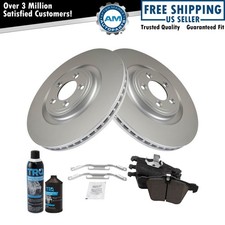Front Ceramic Disc Brake Pads & Coated Rotor Kit w/ Chemicals for Jaguar New