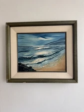 Seascape Painting in Frame — Roland Brower