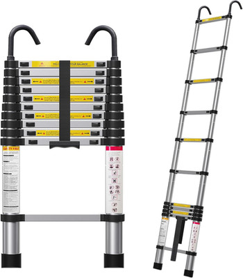 Molong 10.5Ft Telescoping Ladder Multi-Purpose Collapsible Ladder with Hook, Alu