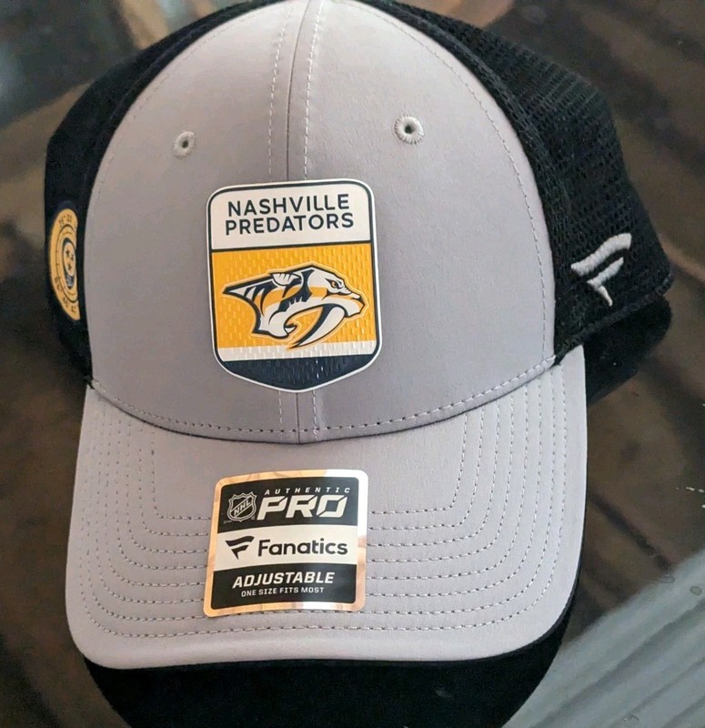 NHL Adult Nashville Predators Fanatics Authentic Pro Adjustable Hat Size: OSFA