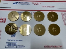 AG Candle Jar Gold Plated Lid Cover Set of 8