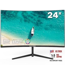 24 inch Curved Monitor 120Hz 1ms, Computer Gaming Monitor FHD 24inch/FHD/100Hz