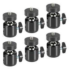 Mini Ball Head 6 Pack 360 Rotatable Ball Heads Camera Mount Adapter, Compa...