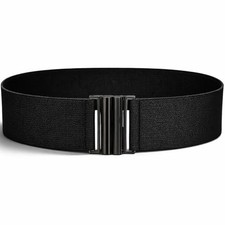Wide Black Belt Women, Women's Stretchy Wide Elastic Waist Belt, Vintage Cinch