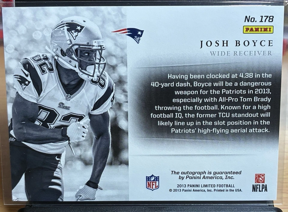 2013 Panini Limited Phenoms Monikers Silver /149 Josh Boyce #178 Rookie Auto RC - Image 4 of 4