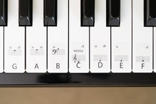 STANDARD STATIC piano labels stickers learn 2 play piano keyboard