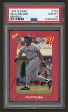 1991 CLASSIC CECIL FIELDER #T69 SERIES II DETROIT TIGERS GREAT PSA 10 GEM MINT