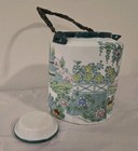 Japanese Oriental Style Tea Pot w/ Lid, RARE Green Geisha, Decorative Ceramics — photo 7