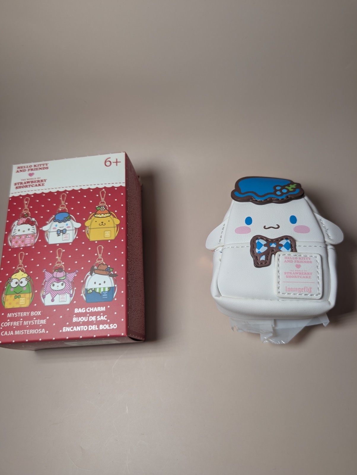 Loungefly Hello Kitty Strawberry Shortcake Mini Backpack Keychain-Cinnamoroll