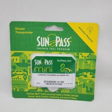Sun Pass Mini Transponder Sticker Florida Prepaid Toll Program Toll Roads Texas