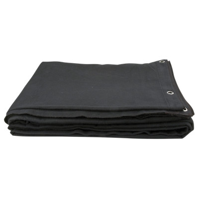 Showtec Bühnenvorhang Backdrop Molton 6x4,5m schwarz Veranstaltung Bühne Live