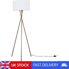 Image of | Modern Copper Metal Tripod Floor Lamp With A White Shade | Floor Lamps &