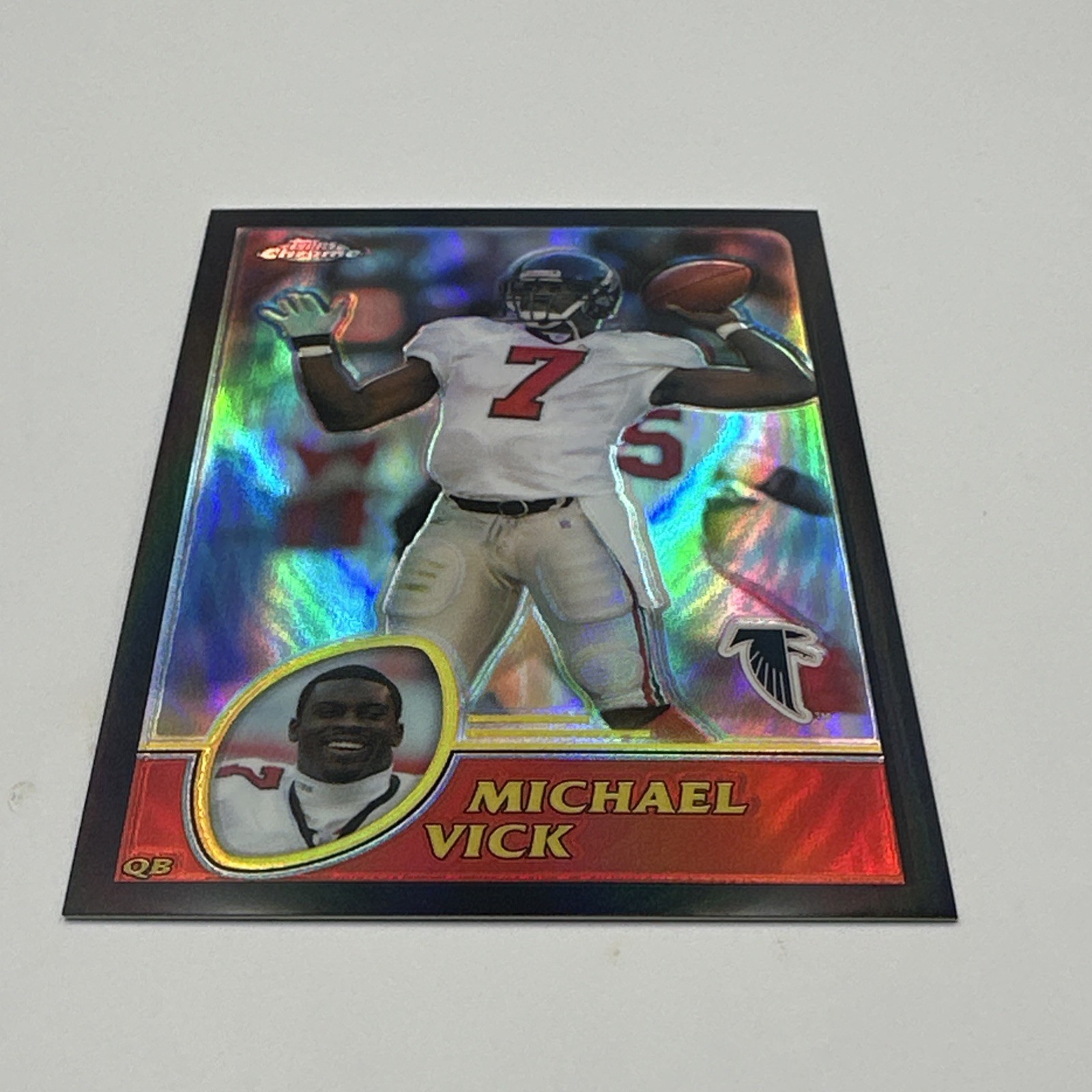 2003 Topps Chrome Football- Michael Vick #1 Black Refractor /599