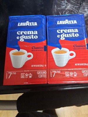 Bulk 2 Pack of Lavazza Crema e Gusto Classico Medium Roast Ground Coffee 8.8 Oz