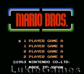 Original Mario Bros Arcade - NES Nintendo Rare Brothers