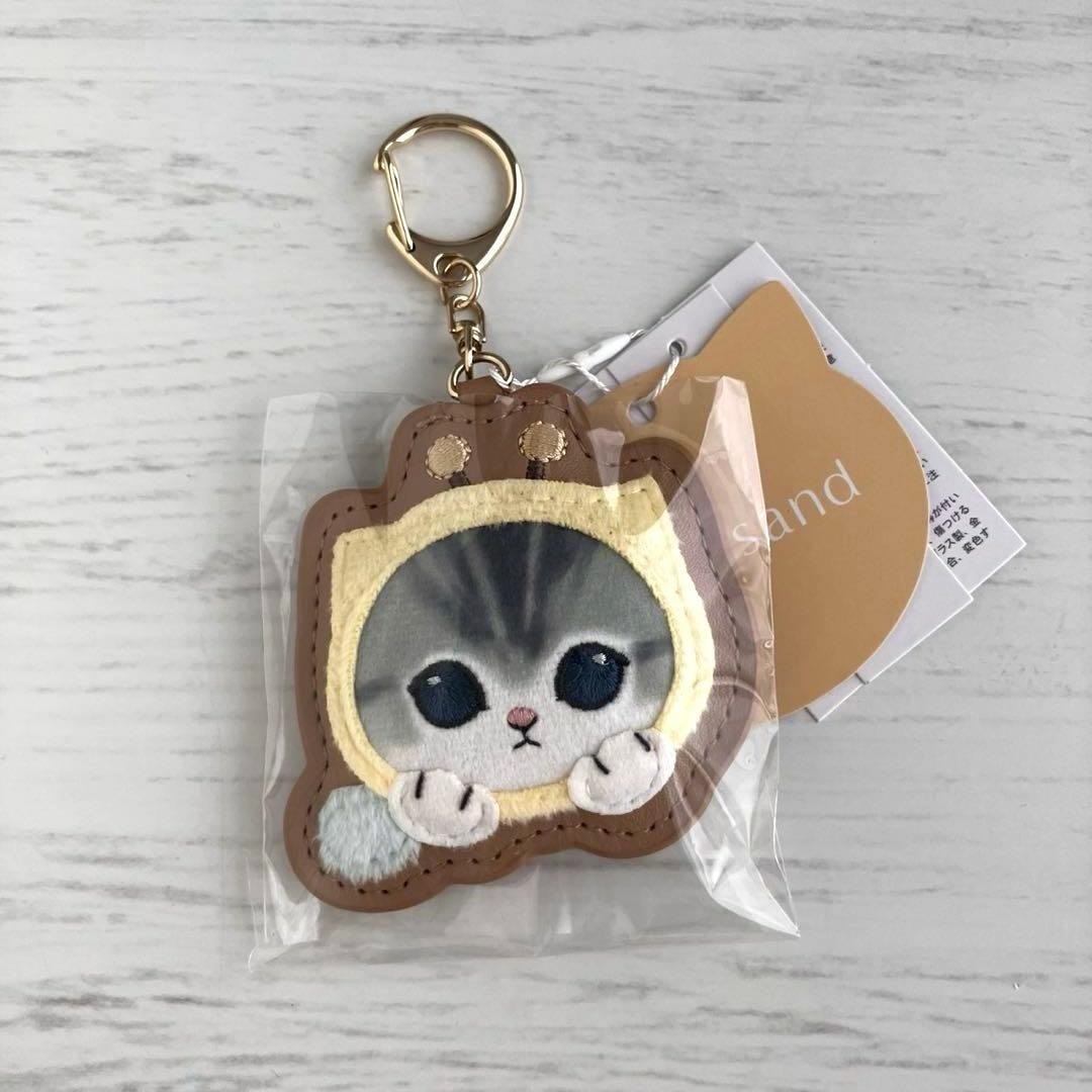 Mofusand Fluffy and Soft Patch Keychain Hachi Nyan Bee Cat From Japan New