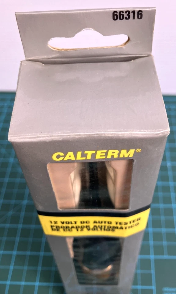 Luz de prueba probadora de circuito automático Calterm 12V DC 66316 con clip de cocodrilo caja NOS Foto 2 de 4