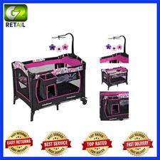 Portable Floral Playard with Removable Bassinet for Toddler  Newborn