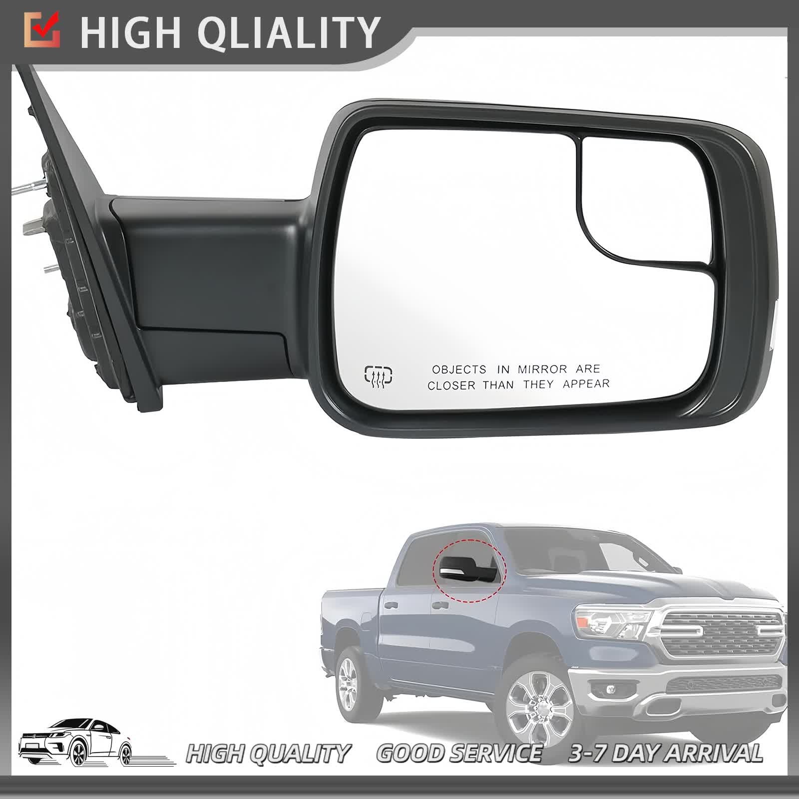 Heated Mirror w/Power Fold Signal Light Right For 2019-2024 Ram 1500 68276500AH thumbnail 18