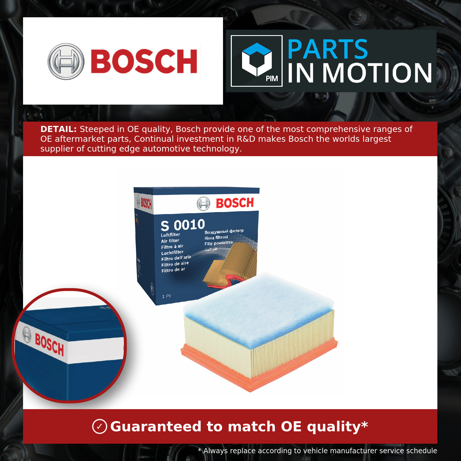 F 026 400 010 BOSCH Air Filter for CITROËN,PEUGEOT - Image 11