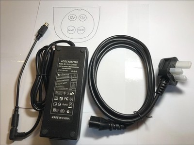 Ersatz 12V 10A 4 Pin AC/DC Adapter für Posiflex JIVA POS TP5800 TP6000