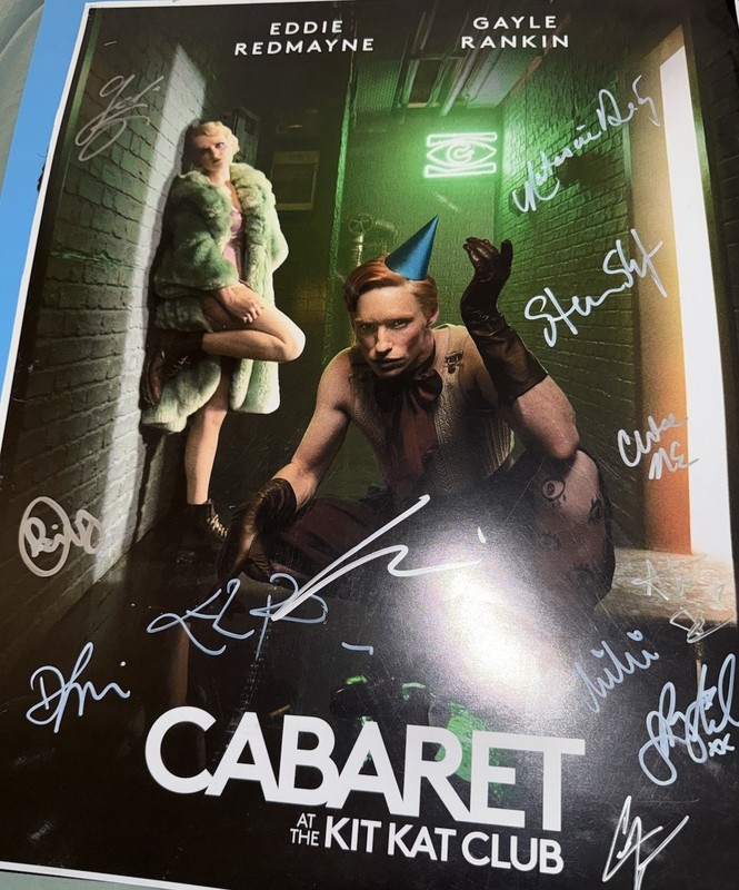 Eddie Redmayne Gail Raynkin Cabaret Broadway Signed Musical Poster A