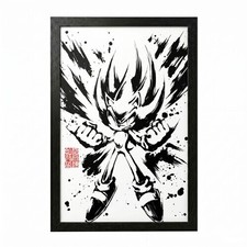 Sonic - Inked Super Sonic 11x17 Enmarcado Gel Coat [Nuevo]