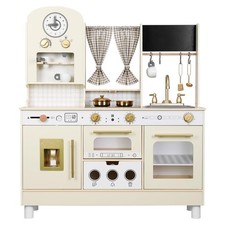 Kids Kitchen playset, Wooden Play Kitchen, Height Adjustable, Comes with Vari...