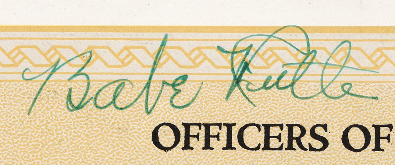 Babe Ruth Autographed Signed 1929 World Series Scorecard Cubs vs. A's JSA 