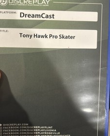 Tony Hawk's Pro Skater Sega Dreamcast Game Disc, Tested