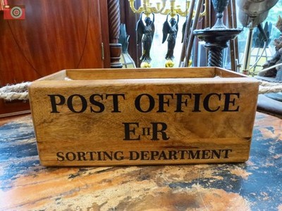 POST SORTIERABTEILUNG THEMENKOFFER, AUFBEWAHRUNGSBOX GRÖSSE M. Gute Qualität Holz