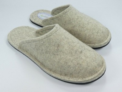 Barfuß-Pantoffel Wollfilz natur beige