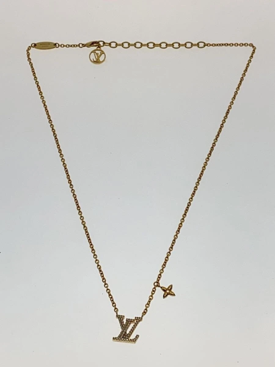 LOUIS VUITTON（LV） Collana LOUIS VUITTON strass oro M00596 lunghezza catena 44 cm donna