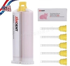 Dental Impression Material silicone Putty Normal Fast Set Light Body 50ML 5 Tips