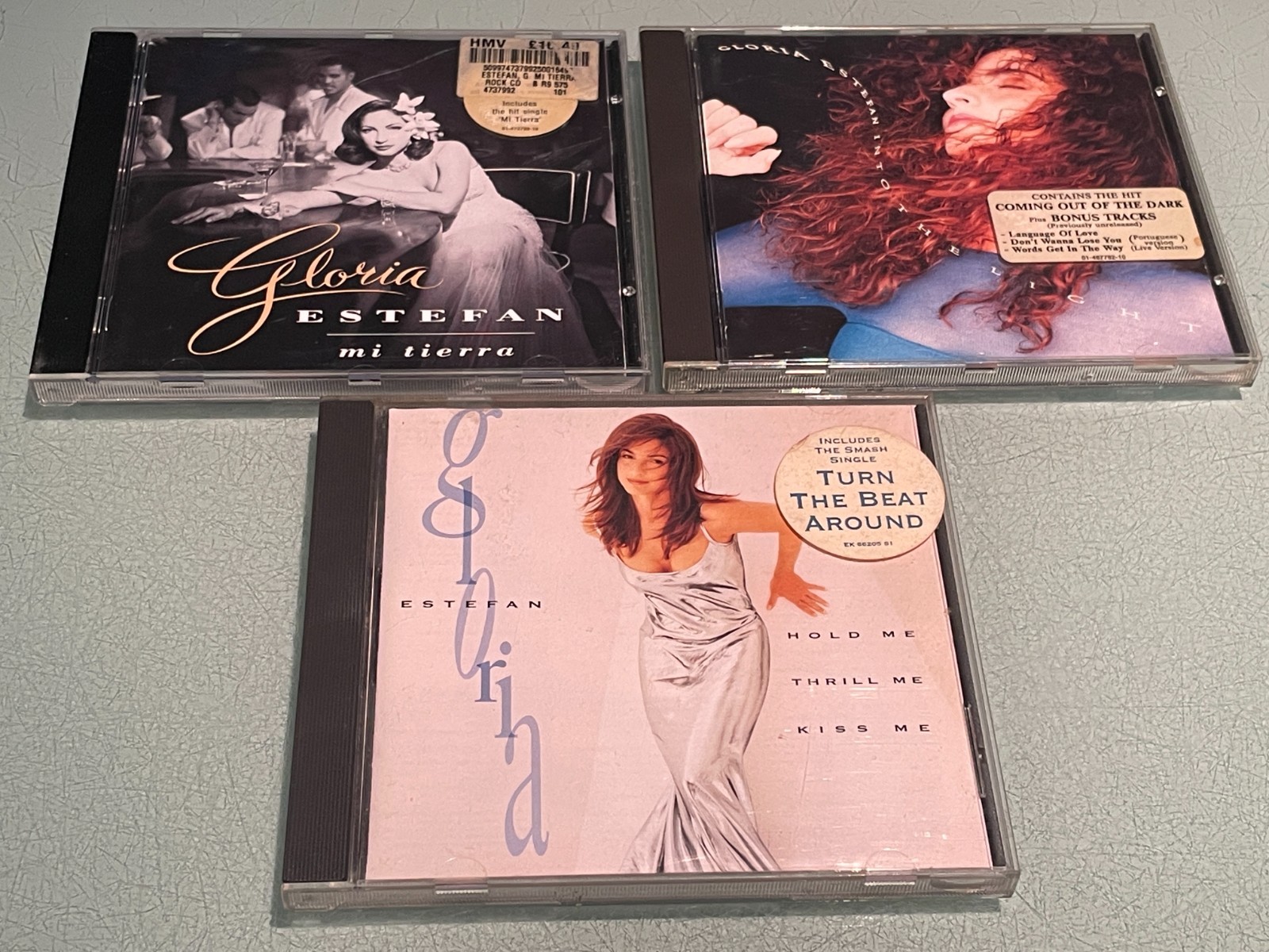 Gloria Estefan - 3 CD's - Hold Me, Thrill Me, Kiss Me, Into The Light, Mi Tierra