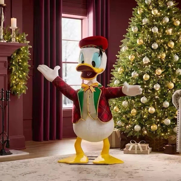 Disney 4 pies animado Pato Donald interactivo vacaciones Navidad animatronic 2026