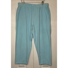 Sea Breeze of California 100% Cotton Capri Pants Womens Size XL Made in USA Blue