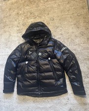 AUTHENTIC MACKAGE MEN  VIC ULTRALIGHT SATEEN DOWN JACKET HOOD BLACK  BRAND NEW 