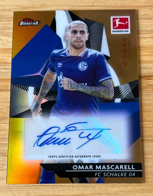 2020-21 TOPPS FINEST BUNDESLIGA OMAR MASCARELL GOLD AUTO #1/25